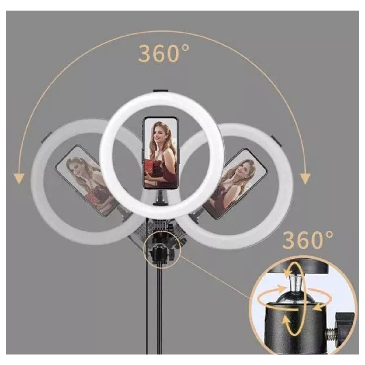 Aro de Luz LED 32 cm Trípode 2.1 M