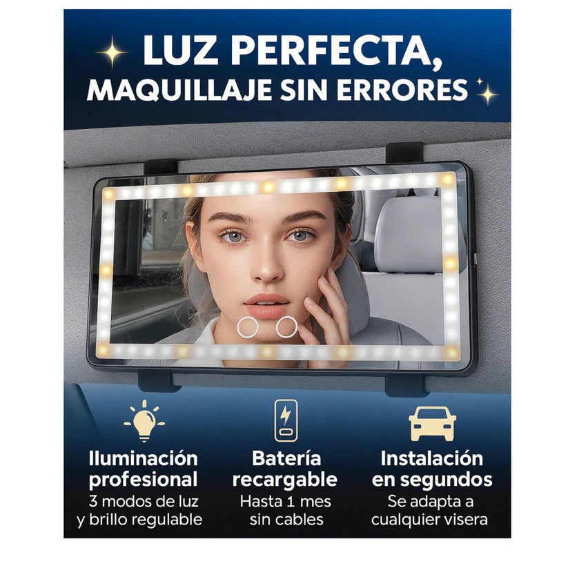 ESPEJO LED - CON LUZ PARA AUTO