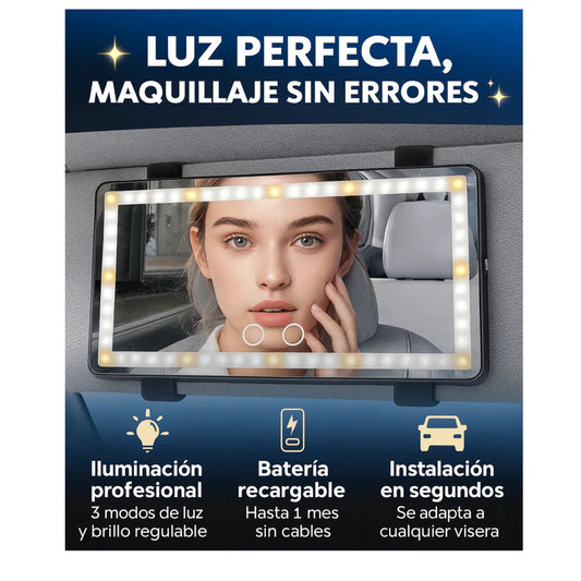 ESPEJO LED - CON LUZ PARA AUTO
